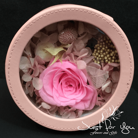 Stylish Round Everlasting Box - Light pink