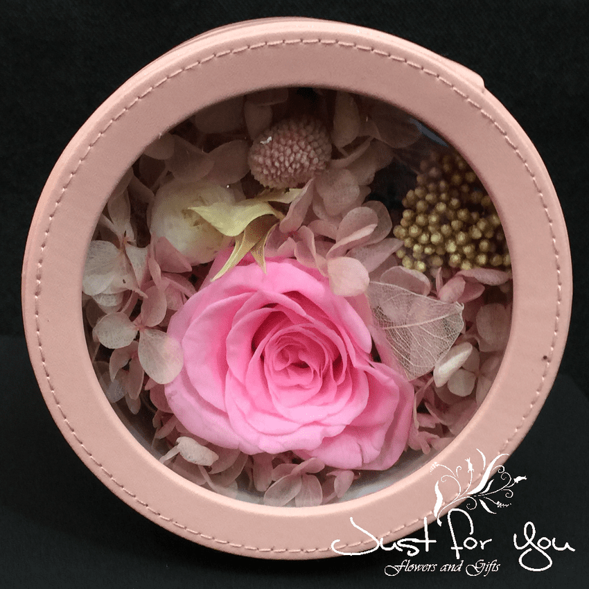 Stylish Round Everlasting Box - Light pink