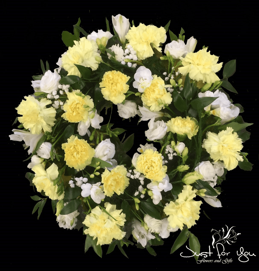 Yellow and White wreath