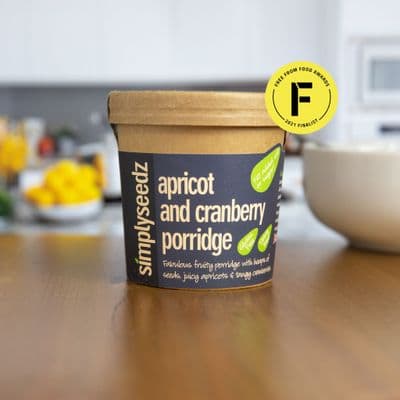 Apricot & Cranberry Porridge Pot with Seeds (9 x 60g Pots)