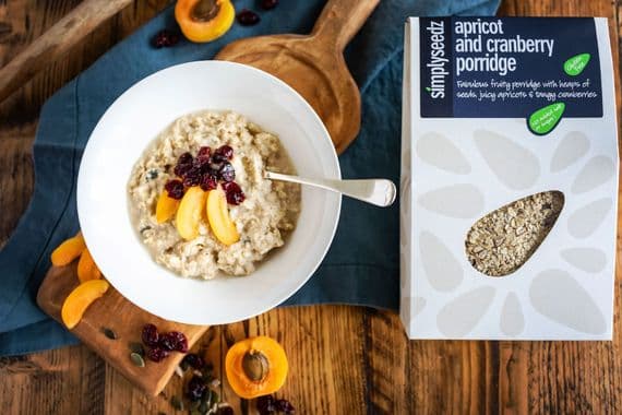 NEW Apricot & Cranberry Wildfarmed Porridge Oats with Seeds  500g  Single Pack