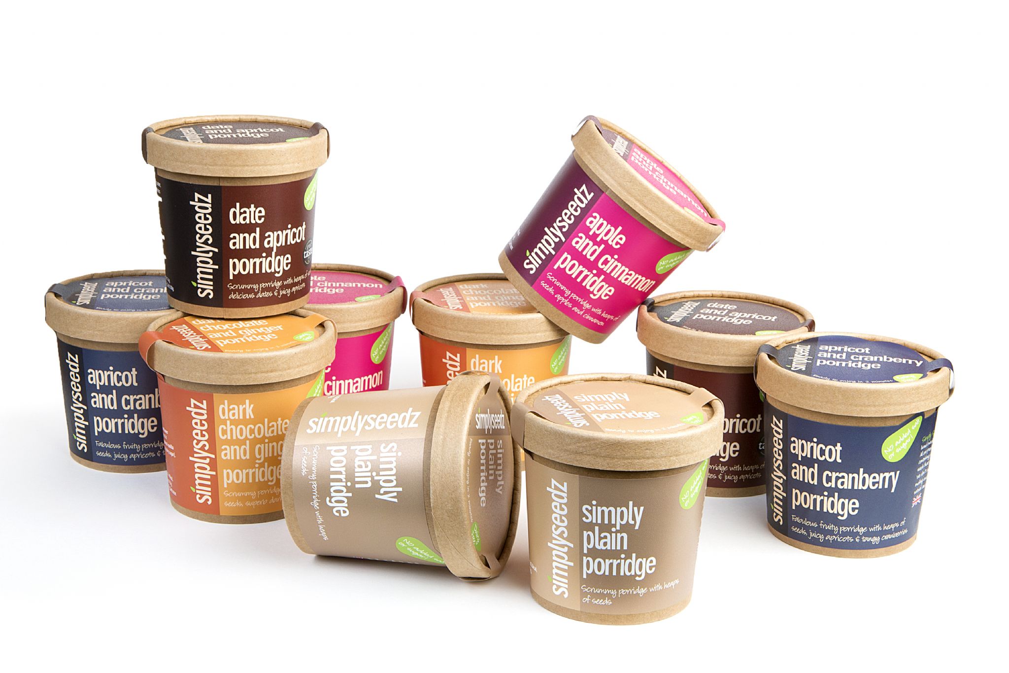 Simplyseedz Porridge Oat Pot  9 x 60g Includes Delivery