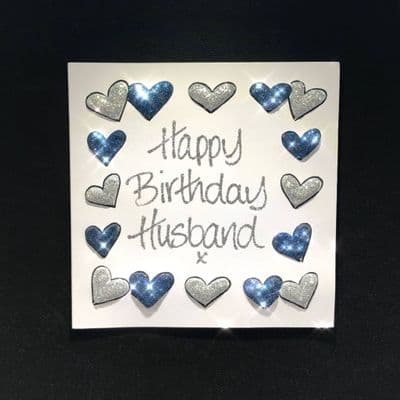 3D Heart Border; Blue or Black