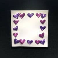 3D Heart Border; Pink or Purple