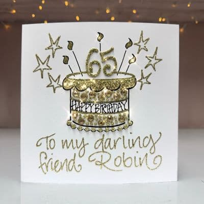 Big Happy Birthday; Cake with Age