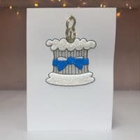 Birthday Cake with Blue Bow