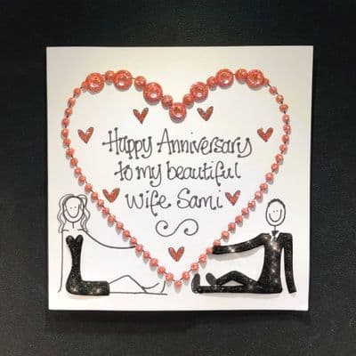 Bling Heart Couple; Rose, Silver, Gold, Red or Pearl