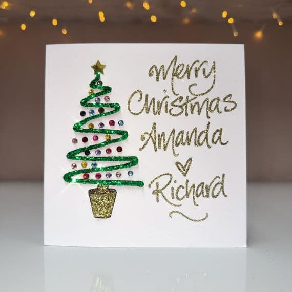 Bling Tree Christmas Card