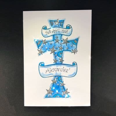 Blue Cross with Banners