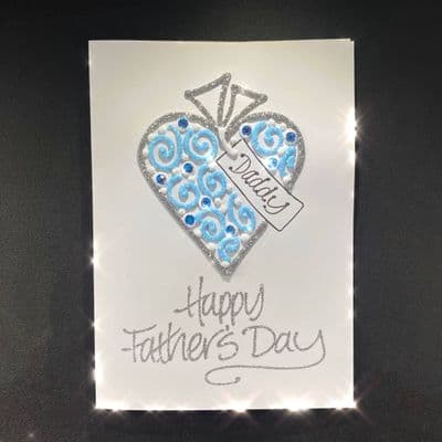Blue Father's Day Gift Heart