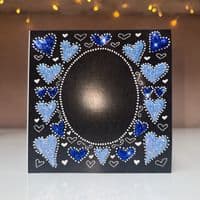 Blue Oval Heart Border