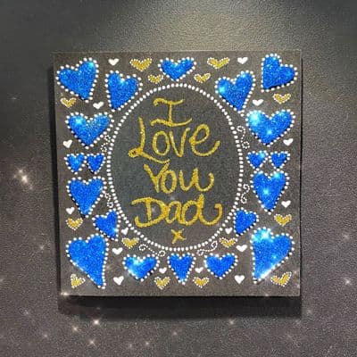 Blue Oval Heart Border