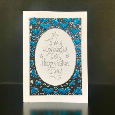 Blue Oval Heart Border