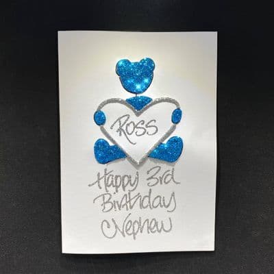 Blue Teddy Holding Heart