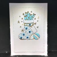 Christmas Bling Stocking; Pink, Blue or White