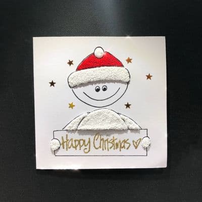 Christmas Boy Holding Banner