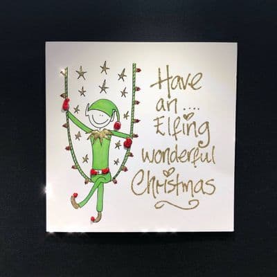 Christmas Elf on Swing