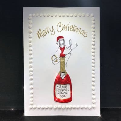 Christmas Girl on Bottle