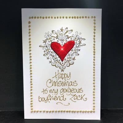Christmas Heart with Swirls and Presents