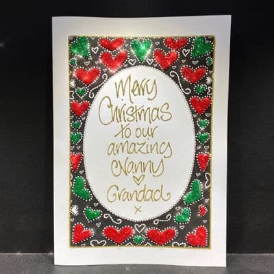 Christmas Hearts Oval Border