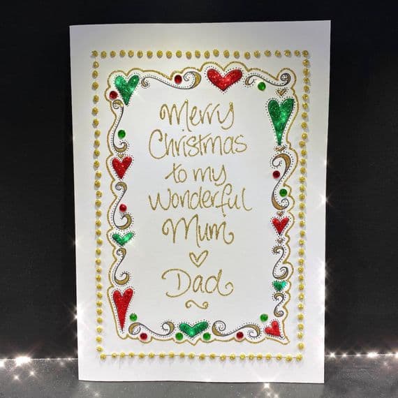 Christmas Hearts & Swirls Border