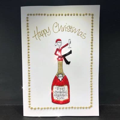 Christmas Man on Bottle