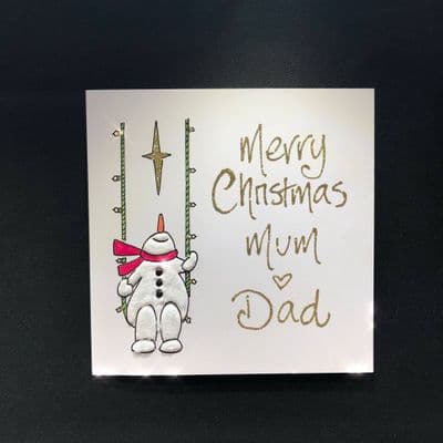 Christmas Snowman on Swing