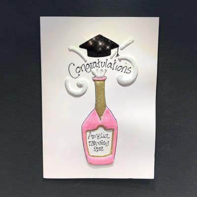 Congratulations Bottle; Pink, Black, Blue or White