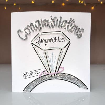 Congratulations Diamond Ring; Gold, Silver or Rose