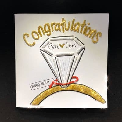 Congratulations Diamond Ring; Gold, Silver or Rose