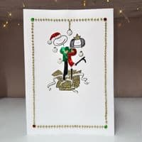 Couple in Gift Box Christmas Card