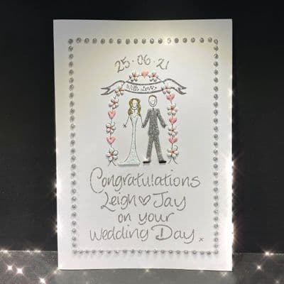 Couple Under Archway: Blue, Grey or Black Suit