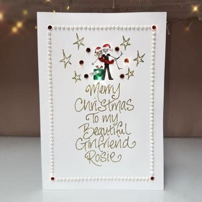 Couple with Present Christmas Card