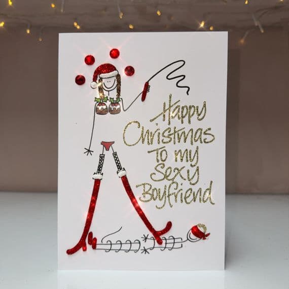 Couple with Whip Christmas Card