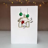 Drunk Man in Armchair Christmas Card