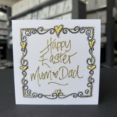 Easter Heart Border with Swirls