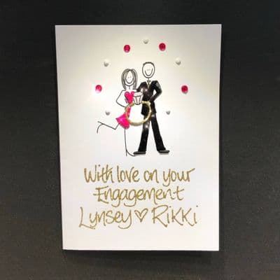 Engagement Ring Couple : Pink or Purple Dress