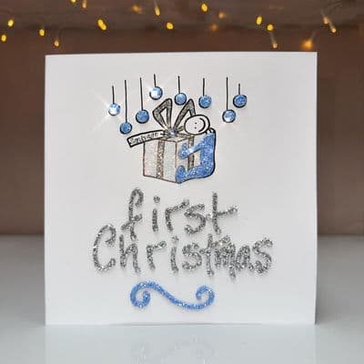 First Christmas Card; Pink or Blue