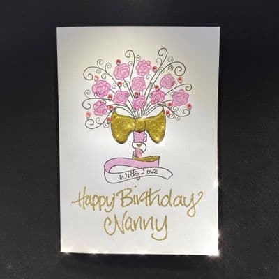 Flower Bunch with Gold Bow