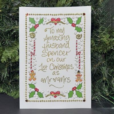 Gingerbread, Holly & Candy Canes Border