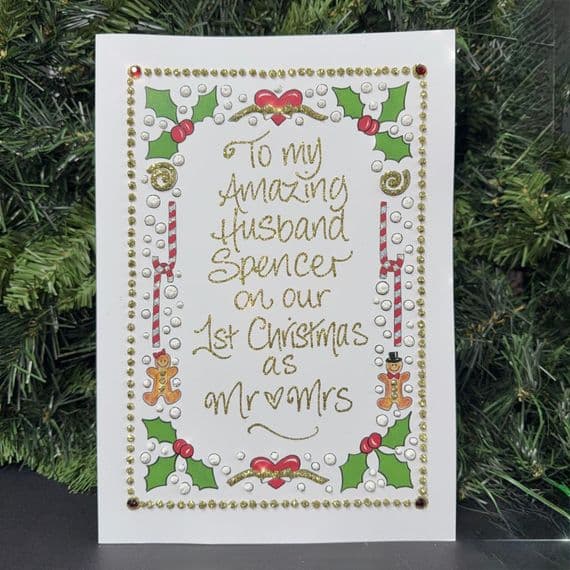 Gingerbread, Holly & Candy Canes Border