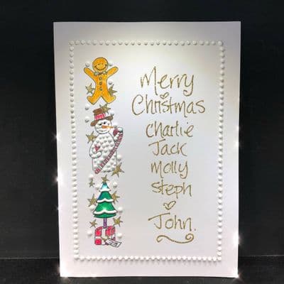 Gingerbread Man, Snowman, Christmas Tree