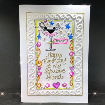 Girl in Glass with Swirls