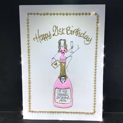 Girl on Pink Bottle: Gold, Silver or Rose