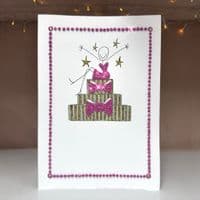 Girl Sitting on Cake with Bows