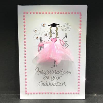 Graduation Net Dress Girl: Pink or Black