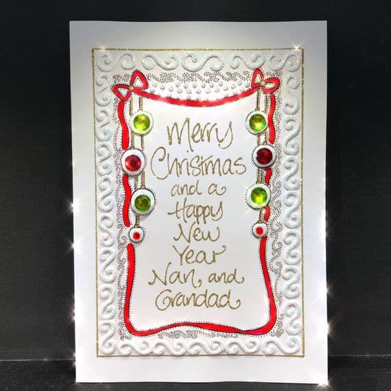 Hanging Baubles with Swirly Border