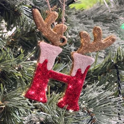 Hanging Letter with Antlers