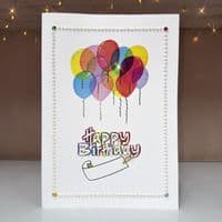 Happy Birthday Balloons with Age