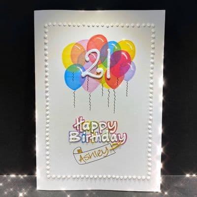 Happy Birthday Balloons with Age